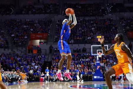 during the Gators' game against the Tennessee Volunteers on Saturday, January 10, 2026 at Exactech Arena at the Stephen C. O'Connell Center in Gainesville, FL / UAA Communications photo by Hannah White