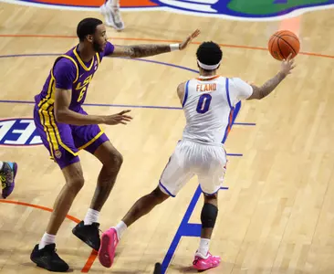 during the Gators' game against the LSU Tigers on Tuesday, January 20, 2026 at Exactech Arena at the Stephen C. O'Connell Center in Gainesville, FL / UAA Communications photo by Maddie Washburn
