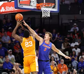 during the Gators' game against the Tennessee Volunteers on Saturday, January 10, 2026 at Exactech Arena at the Stephen C. O'Connell Center in Gainesville, FL / UAA Communications photo by Maddie Washburn