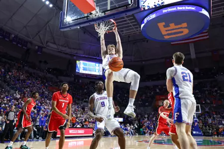 during the Gators' game against the Georgia Bulldogs on Tuesday, January 6, 2026 at Exactech Arena at the Stephen C. O'Connell Center in Gainesville, FL / UAA Communications photo by Hannah White