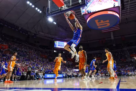 during the Gators' game against the Tennessee Volunteers on Saturday, January 10, 2026 at Exactech Arena at the Stephen C. O'Connell Center in Gainesville, FL / UAA Communications photo by Hannah White