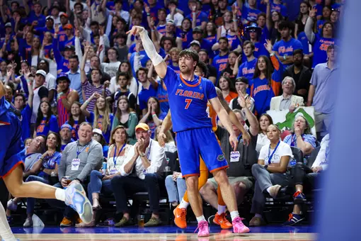 during the Gators' game against the Tennessee Volunteers on Saturday, January 10, 2026 at Exactech Arena at the Stephen C. O'Connell Center in Gainesville, FL / UAA Communications photo by Hannah White