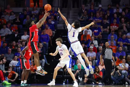 during the Gators' game against the Georgia Bulldogs on Tuesday, January 6, 2026 at Exactech Arena at the Stephen C. O'Connell Center in Gainesville, FL / UAA Communications photo by Hannah White