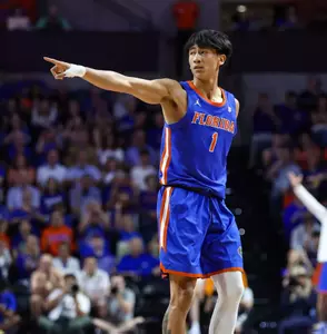 during the Gators' game against the Tennessee Volunteers on Saturday, January 10, 2026 at Exactech Arena at the Stephen C. O'Connell Center in Gainesville, FL / UAA Communications photo by Hannah White