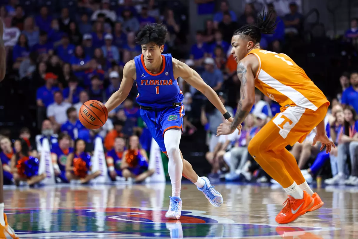 during the Gators' game against the Tennessee Volunteers on Saturday, January 10, 2026 at Exactech Arena at the Stephen C. O'Connell Center in Gainesville, FL / UAA Communications photo by Hannah White