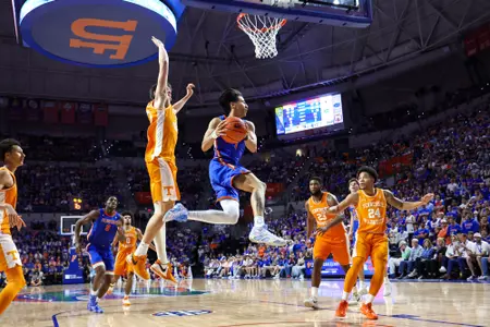 during the Gators' game against the Tennessee Volunteers on Saturday, January 10, 2026 at Exactech Arena at the Stephen C. O'Connell Center in Gainesville, FL / UAA Communications photo by Hannah White