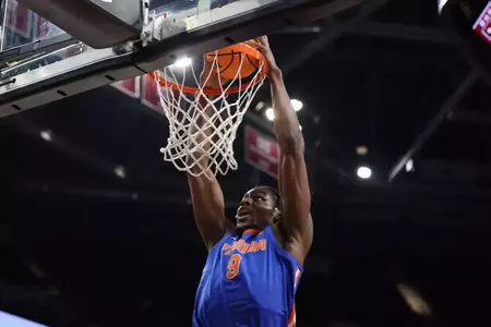 during the Gators' game against the South Carolina Gamecocks on Wednesday, January 28, 2026 at Colonial Life Arena in Columbia, S.C. / UAA Communications photo by Maddie Washburn