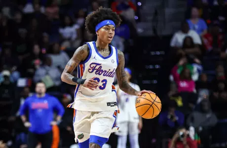 Liv McGill dribbling against No. 3 South Carolina