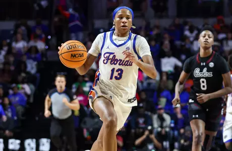 Laila Reynolds driving against No. 3 South Carolina