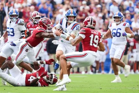 Florida quarterback Aaron Philo during the Gators' game against the Gamecocks on Saturday, October 10, 2026 at Ben Hill Griffin Stadium in Gainesville, Fla. / UAA Communications photo by Hannah White