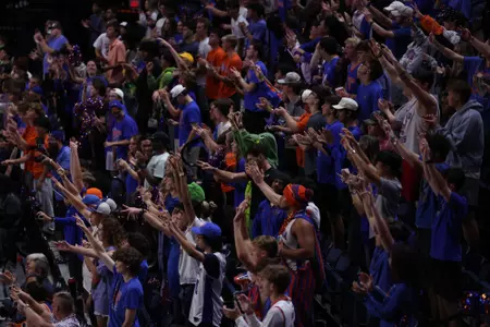 Fans cheer at Florida's Oct. 27 exhibition game vs. Stetson.