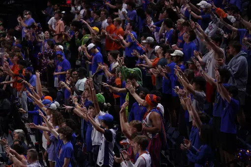 Fans cheer at Florida's Oct. 27 exhibition game vs. Stetson.
