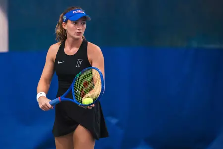 Women's Tennis player Brooke Black serves at the 2026 ITA All-American Championships