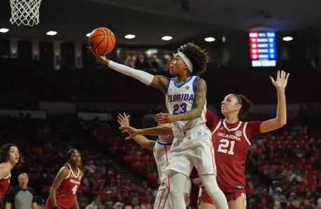Liv McGill with the driving layup at No. 10 Oklahoma