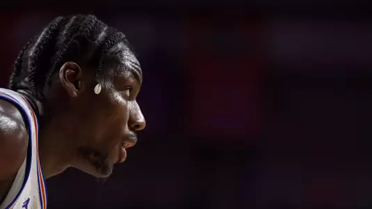 during the Gators' game against the Wildcats on Saturday, February 14, 2026 at Exactech Arena at the Stephen C. O'Connell Center in Gainesville, FL / UAA Communications photo by Maddie Washburn