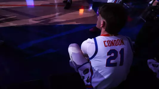 during the Gators' game against the gamecocks on Tuesday, February 17, 2026 at Exactech Arena at the Stephen C. O'Connell Center in Gainesville, FL / UAA Communications photo by Maddie Washburn