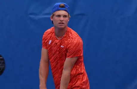 Edengren getting ready to serve against Florida State.