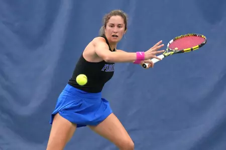 India Houghton with the forehand winner against Ole Miss