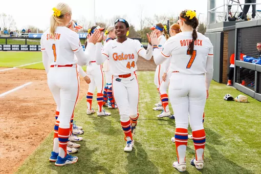 Townsen Thomas being introduced during softball's series at Kentucky