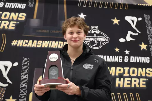 during the Gators' meet at the NCAA Championship on Thursday, March 19, 2026 at McAuley Aquatic Center in Atlanta, GA / UAA Communications photo by Audrey Djuricich