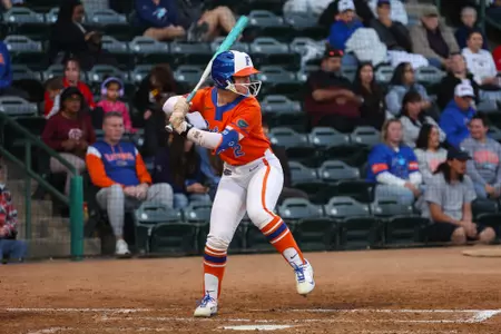 Giulia Desiderio during the Gators' game against Bethune-Cookman on Saturday, February 7, 2026 at USF Softball Stadium in Tampa, FL / UAA Communications photo by Hannah White