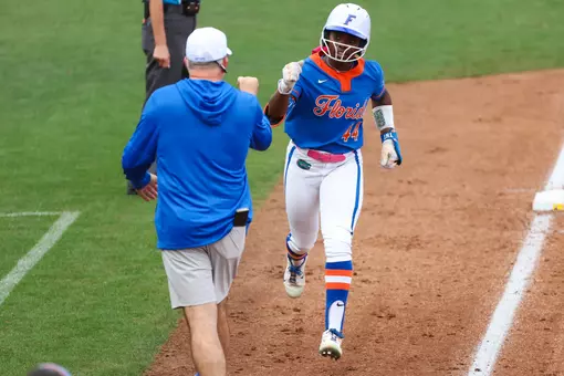 Townsen Thomas during the Gators' game against FIU on Saturday, February 14, 2026 at Katie Seashole Pressly Softball Stadium in Gainesville, FL / UAA Communications photo by Hannah White