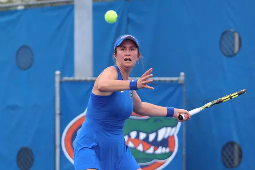 India Houghton with the forehand vs. Tennessee