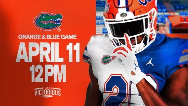 2026 Orange & Blue Game Info Graphic