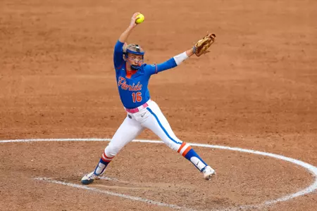 during the Gators' game against FIU on Saturday, February 14, 2026 at Katie Seashole Pressly Softball Stadium in Gainesville, FL / UAA Communications photo by Hannah White