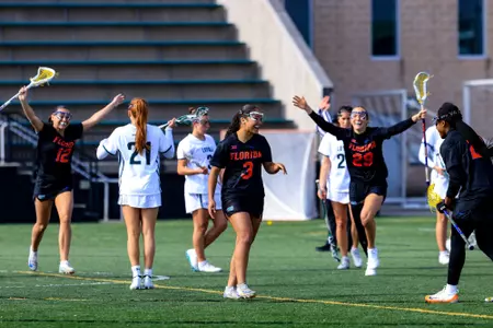 Autumn Blair Celebrating against Loyola