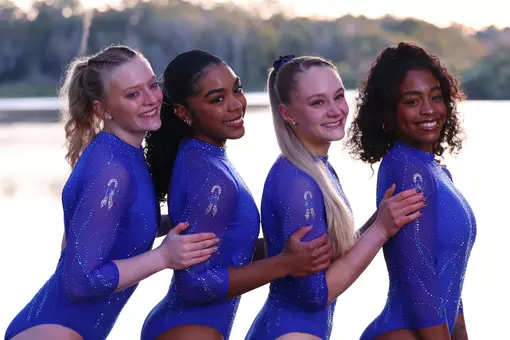 2026 Florida gymnastics seniors - Lori Brubach, eMjae Frazier, Riley McCusker, Selena Harris-Miranda