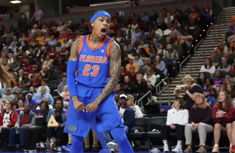 Liv McGill celebrates an "and one" against Oklahoma in the Second Round of the SEC Tournament