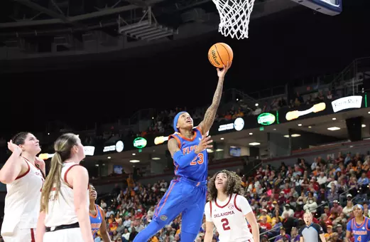 Liv McGill with the driving layup against Oklahoma in the Second Round of the SEC Tournament