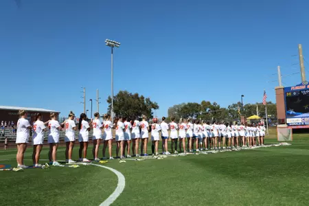 Florida Lacrosse National Anthem Lineup against Michigan