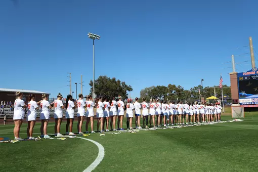 Florida Lacrosse National Anthem Lineup against Michigan