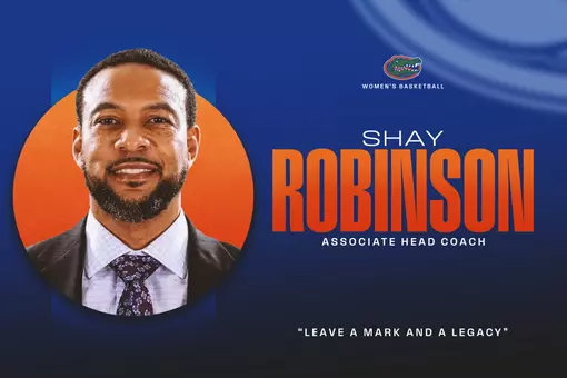 Florida welcomes Shay Robinson as women's basketball associate head coach (Welcome Graphic)