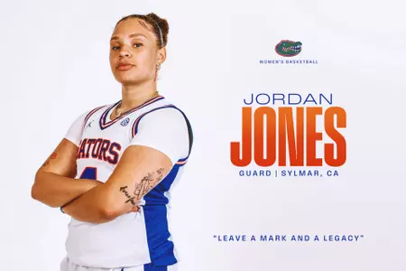 Welcome graphic for Florida Women's Basketball recruit Jordan "JoJo" Jones