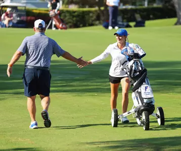 Florida Gators women's golf in the first round of SEC Championships on Friday, April 17, 2026 at the Pelican Golf Course in Gainesville, FL / UAA Communications photo by Maddie Washburn