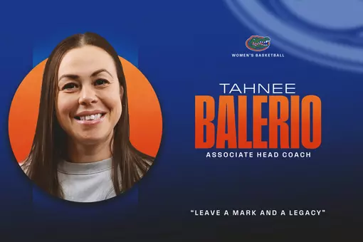 Welcome graphic for Women's Basketball Associate Head Coach Tahnee Balerio