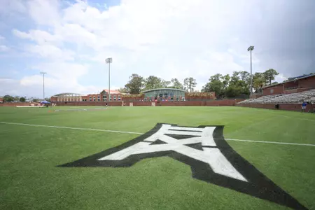 Big 12 Logo on field at Donald R. Dizney Stadium