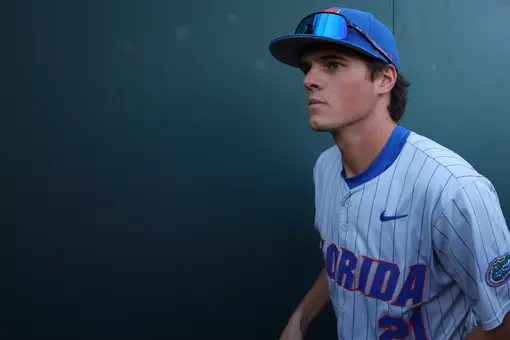 Gators two-way player Caden McDonald prepares for a game.
