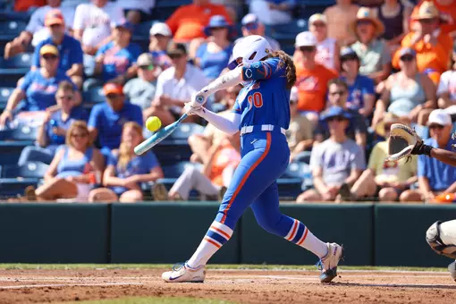 Ava Brown during the Gators' game against the Georgia Tech Yellowjackets at NCAA Regionals on Saturday, May 16, 2026 at Katie Seashole Pressly Softball Stadium in Gainesville, FL / UAA Communications photo by Hannah White