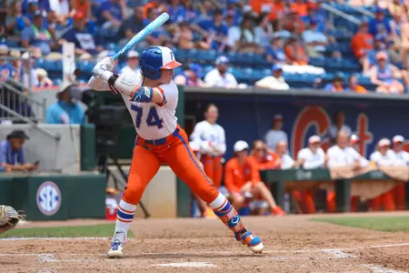 Ella Wesolowski during the Gators' game against the Georgia Tech Yellow Jackets in the NCAA Regional Final on Sunday, May 17, 2026 at Katie Seashole Pressly Softball Stadium in Gainesville, FL / UAA Communications photo by Hannah White