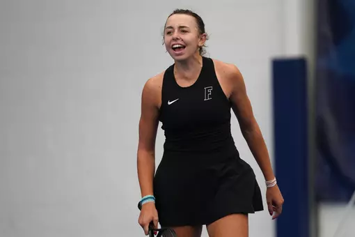 Lucie Pawlak smiles after the Gators' first round NCAA win over Toledo