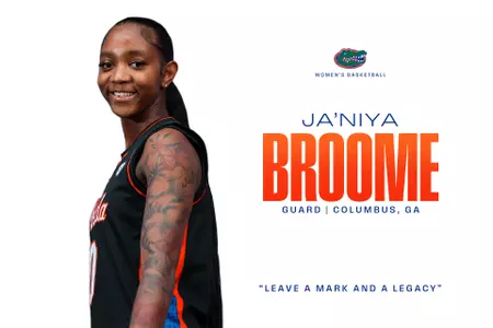 Welcome graphic for women's basketball transfer Ja'Niya Broome