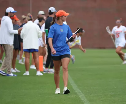 Haley Hicklen Coaching on sidelines