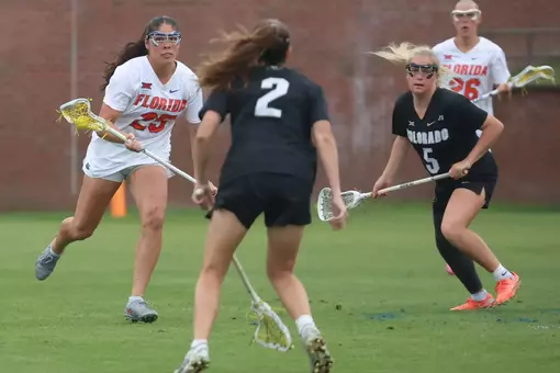 Florida senior defender Theresa Bragg during the Gators' game against the Buffalos in the Big 12 Tournament Championship on Saturday, May 2, 2026 at Donald R. Dizney Stadium in Gainesville, FL / UAA Communications photo by Maddie Washburn