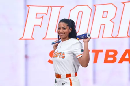 Kairi Rodriguez posing with a bat