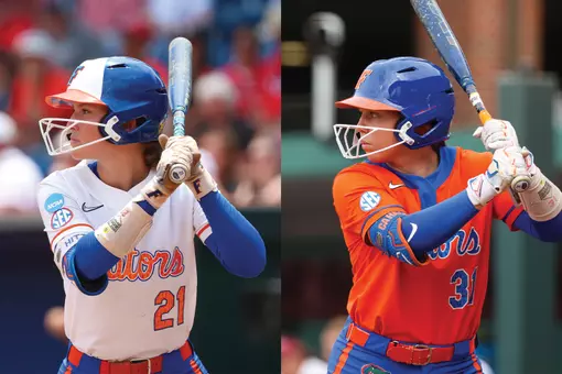 Kenleigh Cahalan & Taylor Shumaker batting