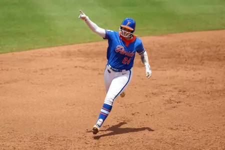 Madison Walker hits a home run during Super Regionals
